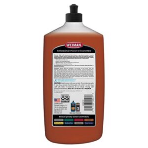 Weiman High-Traffic Hardwood Floor Polish and Restorer - Natural Shine, Removes Scratches, Leaves Protective Layer 32 fl. oz