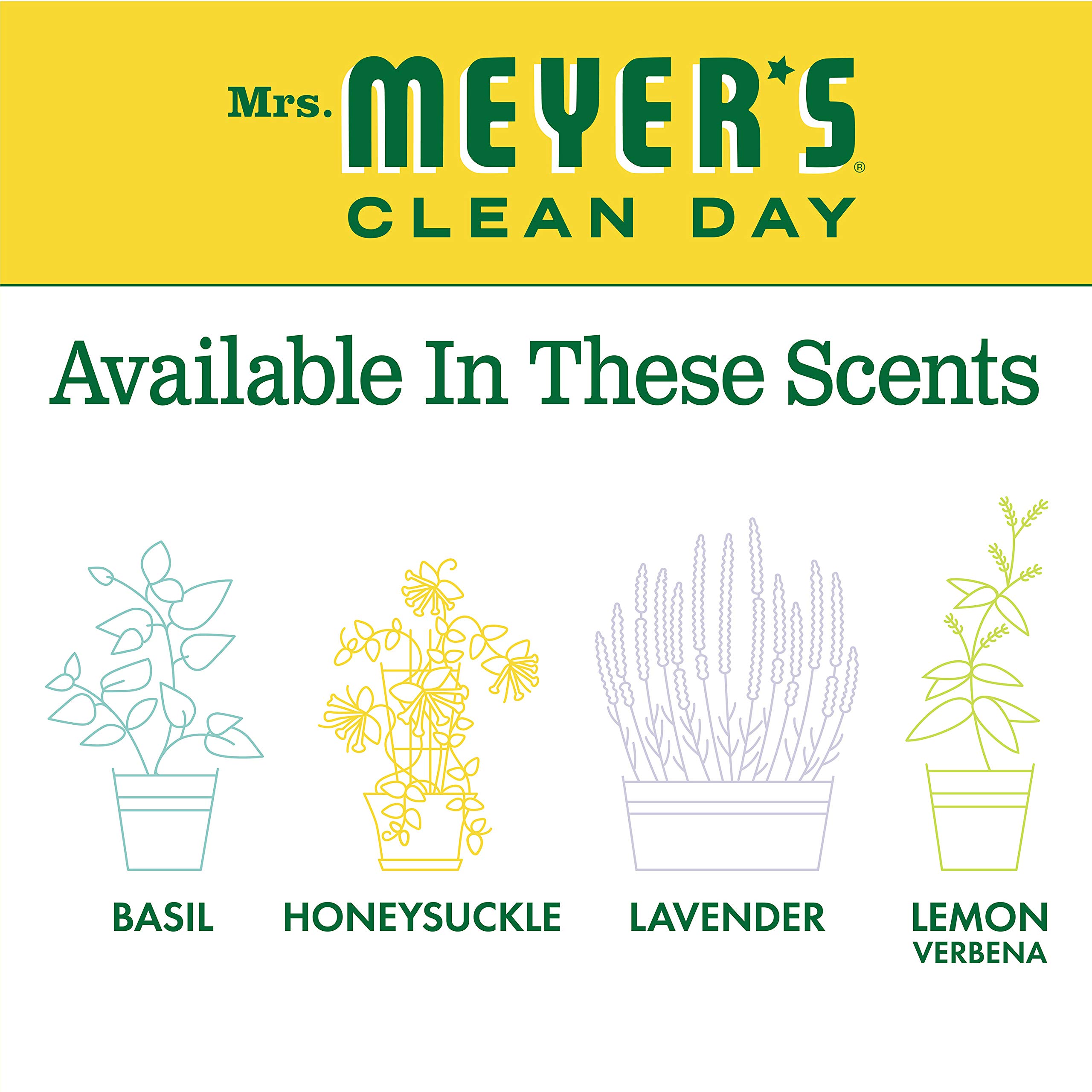 MRS. MEYER'S CLEAN DAY Multi-Surface Cleaner Concentrate, Use to Clean Floors, Tile, Counters, Honeysuckle, 32 fl. Oz