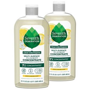 seventh generation multi surface cleaner concentrate lemon chamomile scent 2 pack multi purpose cleaner floor cleaner 23.1 oz