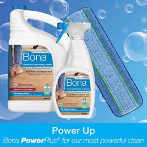 Bona PowerPlus Hardwood Floor Deep Cleaner Spray - 32 fl oz - Refillable - Oxygenated Formula and Residue-Free Floor Cleaning Solution - for Wood Floors