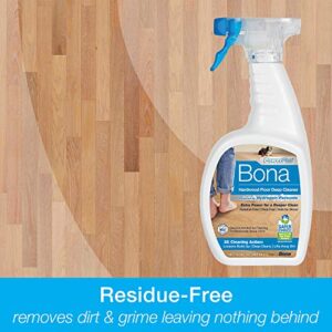 Bona PowerPlus Hardwood Floor Deep Cleaner Spray - 32 fl oz - Refillable - Oxygenated Formula and Residue-Free Floor Cleaning Solution - for Wood Floors