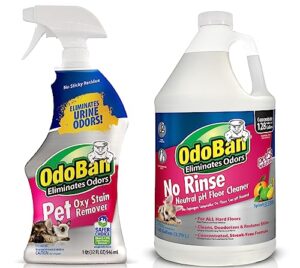 odoban pet solutions neutral ph floor cleaner concentrate, 1 gallon, and oxy stain remover, 32 ounce spray