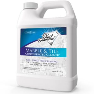 black diamond stoneworks marble & tile floor cleaner. great for ceramic, porcelain, granite, natural stone, vinyl and brick. no-rinse concentrate.(1-gallon)