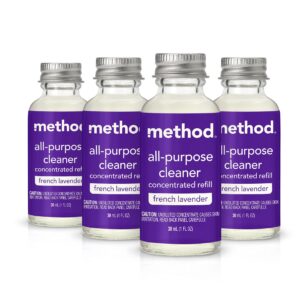 Method All-Purpose Cleaner Concentrates Refills, French Lavender, 4 Recyclable 1 fl oz Refills