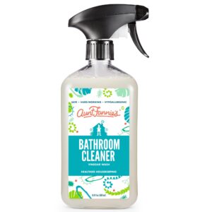 aunt fannie's all purpose bathroom cleaner vinegar spray for shower, tub, toilet, tile, sink and fixtures, 16.9 ounces (single)