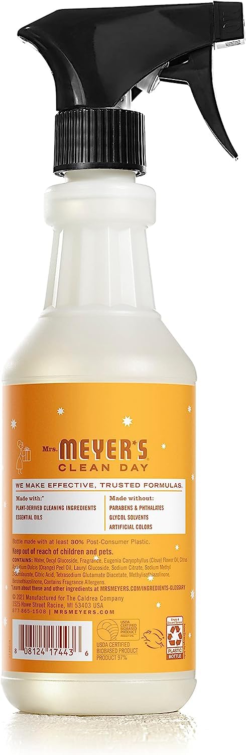 MRS. MEYER'S CLEAN DAY Variety, 1 Mrs. Meyer's Multi-Surface Cleaner, 16 OZ, 1 Mrs. Meyer's Multi-Surface Cleaner, 16 OZ, 1 CT (Orange Clove + Iowa Pine)