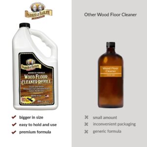 PARKER & BAILEY WOOD FLOOR CLEANER – Use on Hardwood, Laminated or Faux Finished Floors. Shine Restorer Protector, Surface Cleaner House Cleaning Supplies Home Improvement, Natural Look, Cuts Grease