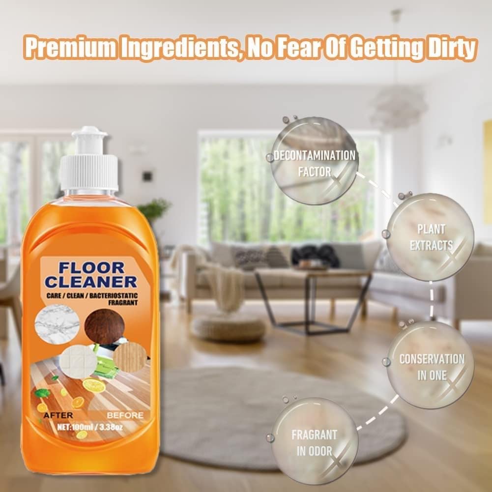 KCRPM Floor Cleaner, Powerful Decontamination Floor Cleaner, Momeng Hardwood Floor Cleaner Orange, Multipurpose Floor Cleaner for Wood (2pcs)