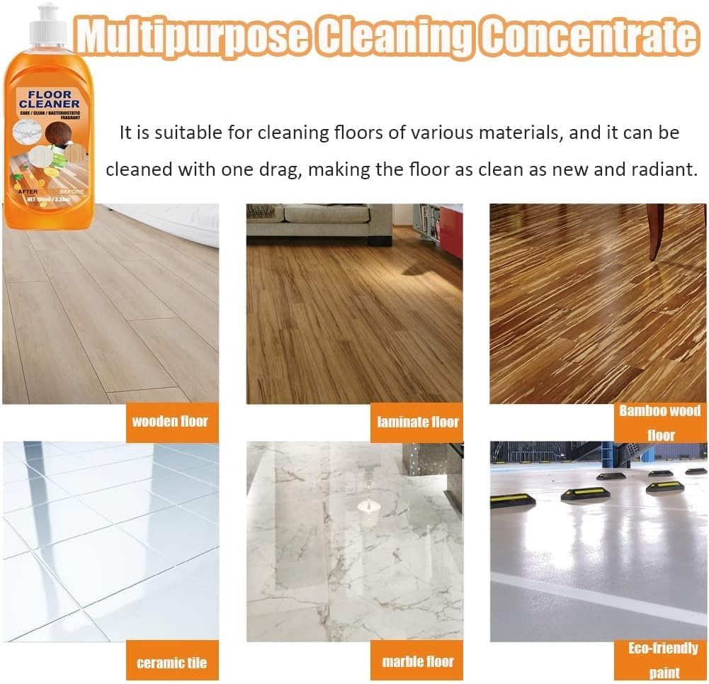 KCRPM Floor Cleaner, Powerful Decontamination Floor Cleaner, Momeng Hardwood Floor Cleaner Orange, Multipurpose Floor Cleaner for Wood (2pcs)