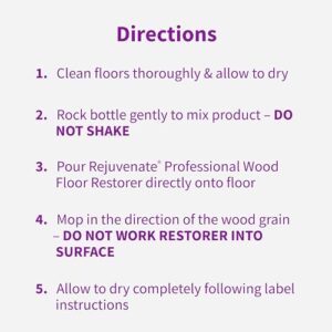 Rejuvenate Professional Wood Floor Restorer and Polish with Durable Finish Easy Mop On Application High Gloss Finish 32oz