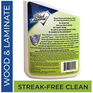 Black Diamond Laminate Floor Cleaner and Hardwood Floor Cleaner Spray - Versatile Solution Safe for Vinyl Floors, Wood Floors, and Engineered Hardwood Floors - 32 Fl Oz