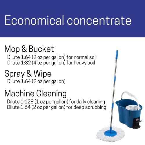 Diversey 903904 Stride Citrus Neutral Cleaner, Commercial Floor Cleaner, Citrus Scent, Concentrate, 1-Gallon (Pack of 4) Packaging May Vary