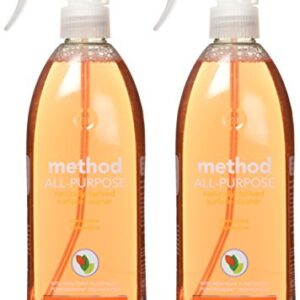 Method All-Purpose Cleaner Spray, Clementine, Plant-Based and Biodegradable Formula Perfect for Most Counters, Tiles, Stone, and More, 28 oz Spray Bottles, (Pack of 2)