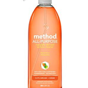 Method All-Purpose Cleaner Spray, Clementine, Plant-Based and Biodegradable Formula Perfect for Most Counters, Tiles, Stone, and More, 28 oz Spray Bottles, (Pack of 2)