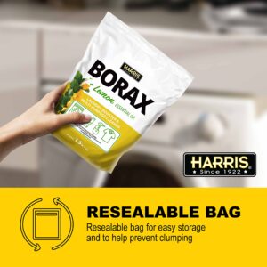 Harris Borax Powder Laundry Booster and Multipurpose Cleaner, 1.5lb (Lemon)