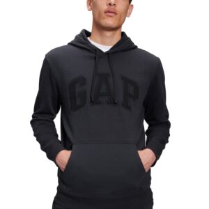 GAP mens Logo Fleece Hoodie Sweatshirt, Moonless Night, XX-Large US