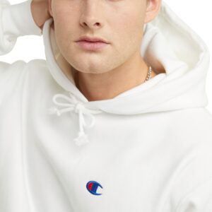 Champion mens Reverse Weave Pullover, Left Chest C Hoody, White-y06145, Medium US