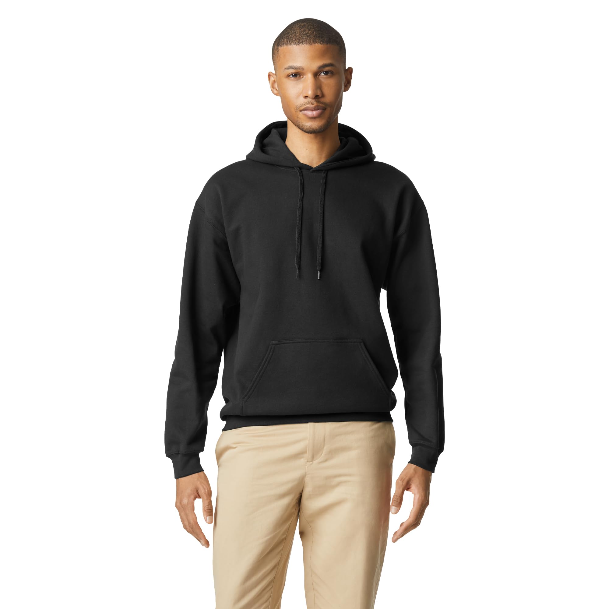 Gildan Adult SoftStyle Hoodie Sweatshirt, Style GSF500, Black, Medium