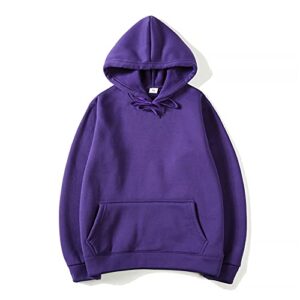 hoodies for men plus size lightweight solid color pullover sweatshirts casual funny long sleeve fishing hoodies pullover comfy goth outfits apparel sudadera con capucha para hombre(purple,m)