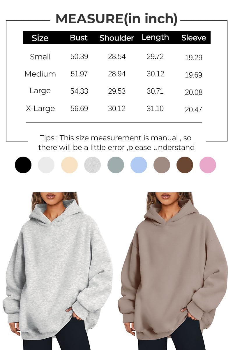 Trendy Queen Womens Hoodies Preppy Clothes Oversized Sweatshirts Teen Girls Casual Pullover Cute Fall Winter Outfits 2024 Pink