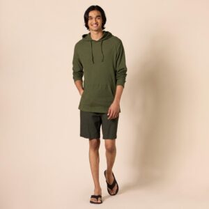 Amazon Essentials Men's Long-Sleeve Slub Thermal Pullover Hoodie (Previously Goodthreads), Olive, X-Large