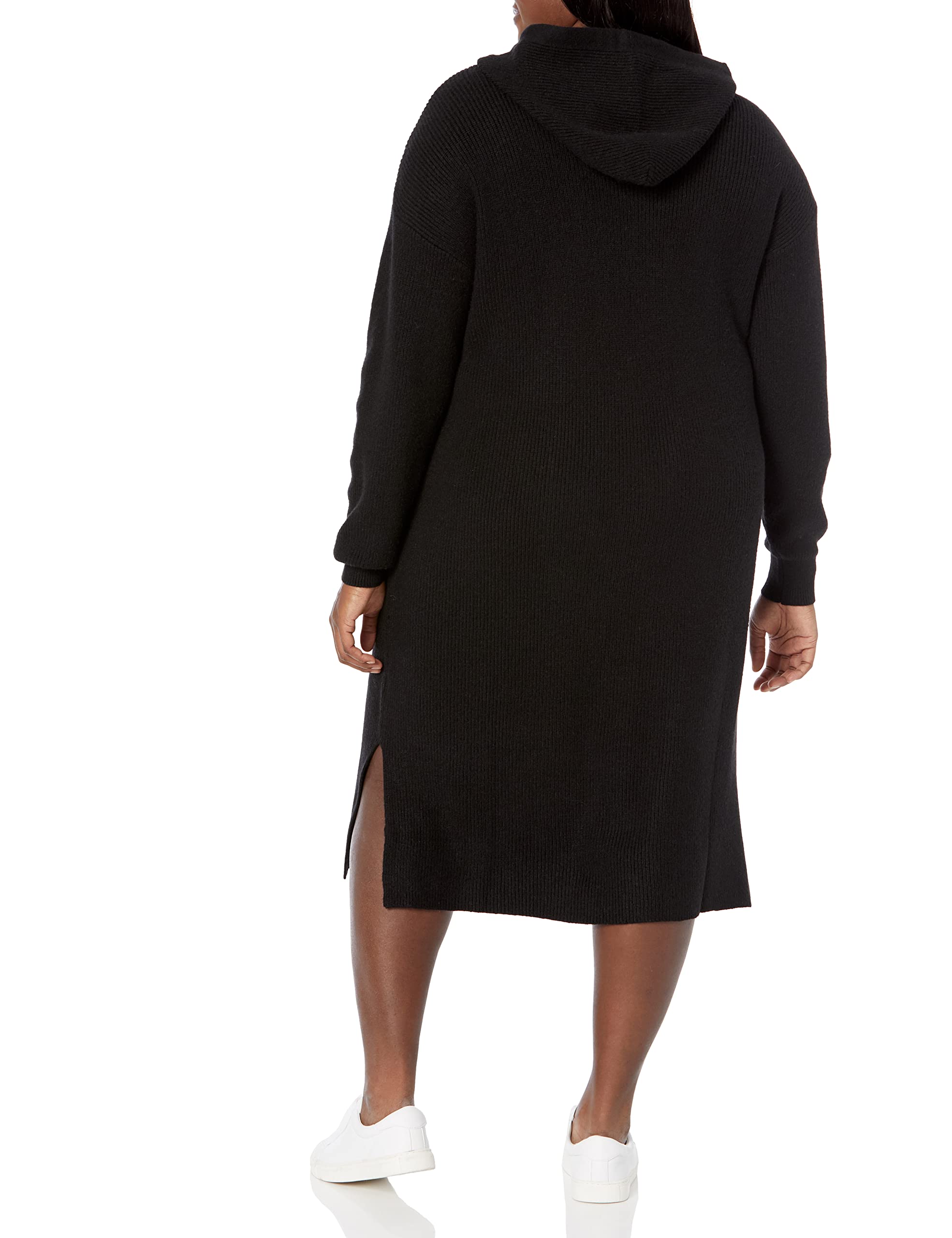 The Drop Women's Claudia Cuddle Hoodie Midi Dress, Black, M