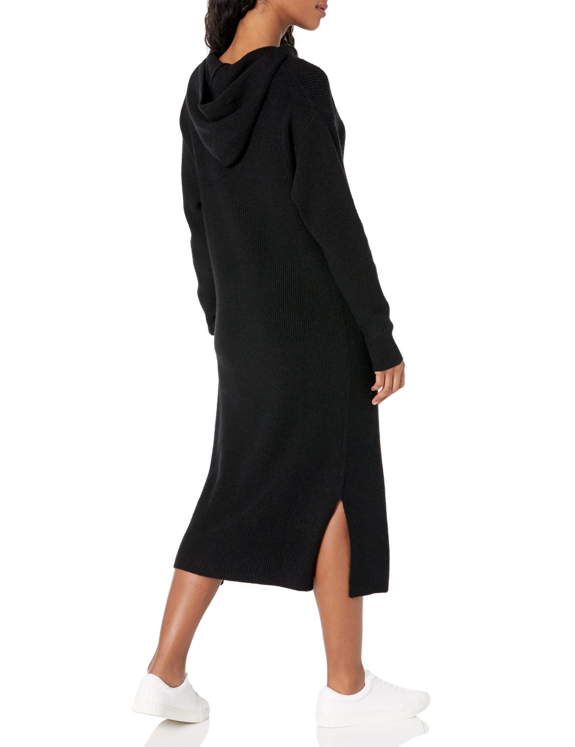 The Drop Women's Claudia Cuddle Hoodie Midi Dress, Black, M