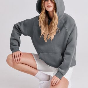 ANRABESS Women Oversized Hoodies Sweatshirt Long Sleeve Fleece Pullover Top 2024 Fall Trendy Outfits Teen Girl Preppy Clothes Grey Small