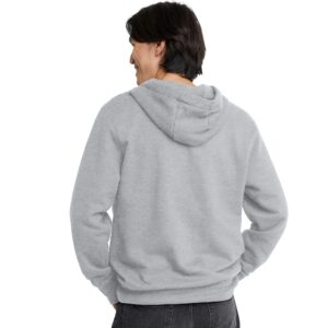 Hanes Men's Originals Full, Heavyweight Fleece Sweatshirt, Zip-Up Hoodie, Light Steel