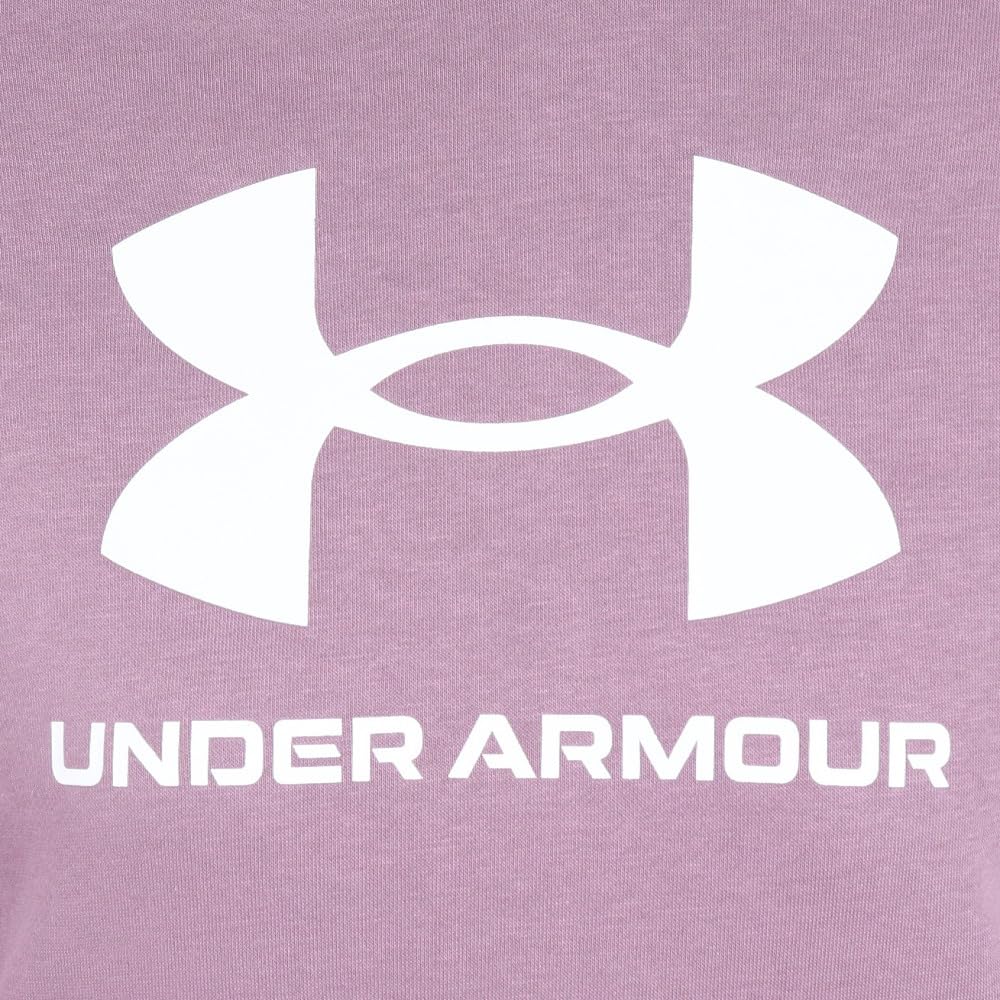 Under Armour Womens Rival Fleece Big Logo Hoodie, (500) Misty Purple / / White, X-Large