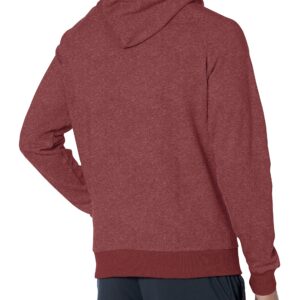 Under Armour Mens Rival Fleece 1/2 Zip Hoodie, (690) Chestnut Red Light Heather / / Onyx White, Small