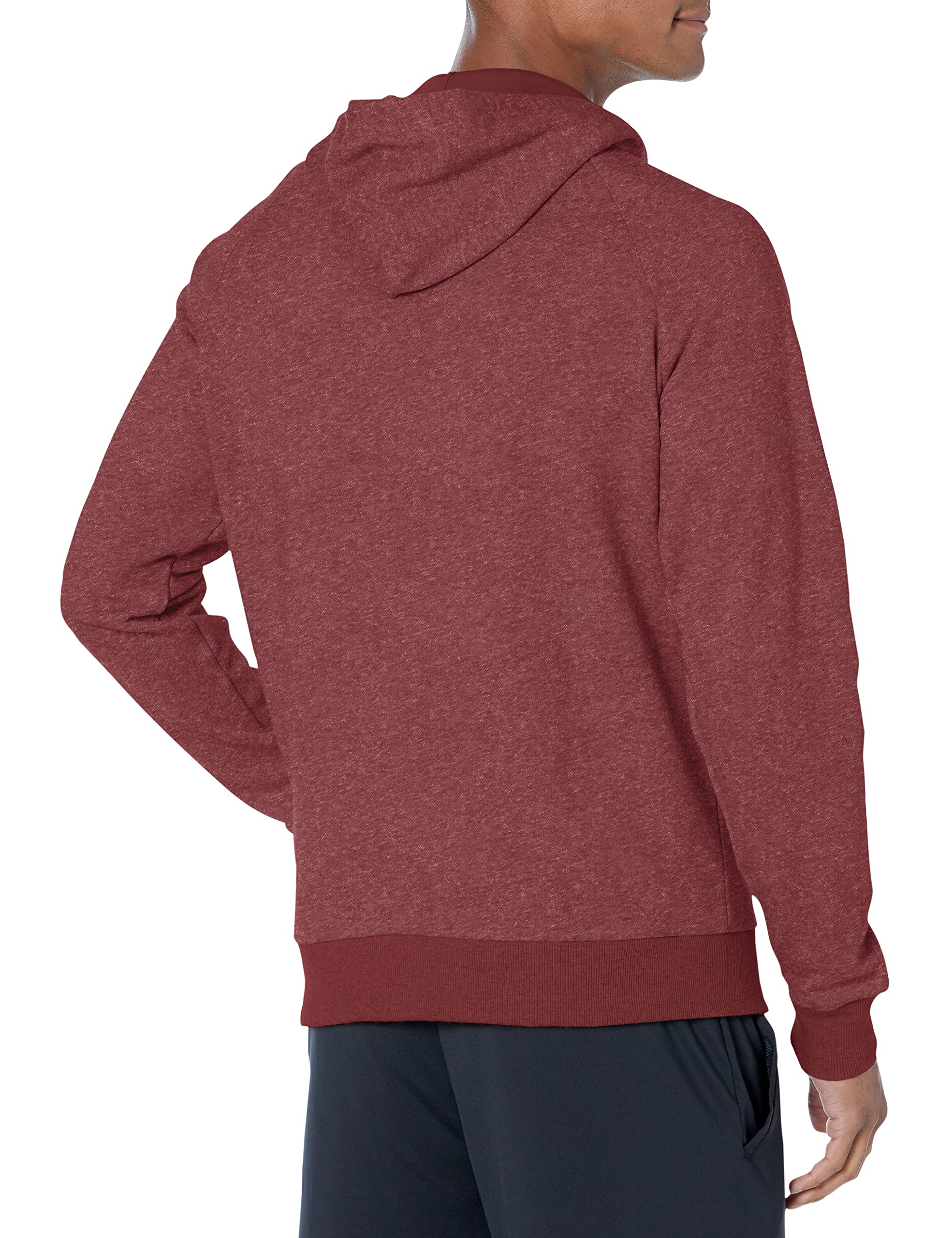 Under Armour Mens Rival Fleece 1/2 Zip Hoodie, (690) Chestnut Red Light Heather / / Onyx White, Small