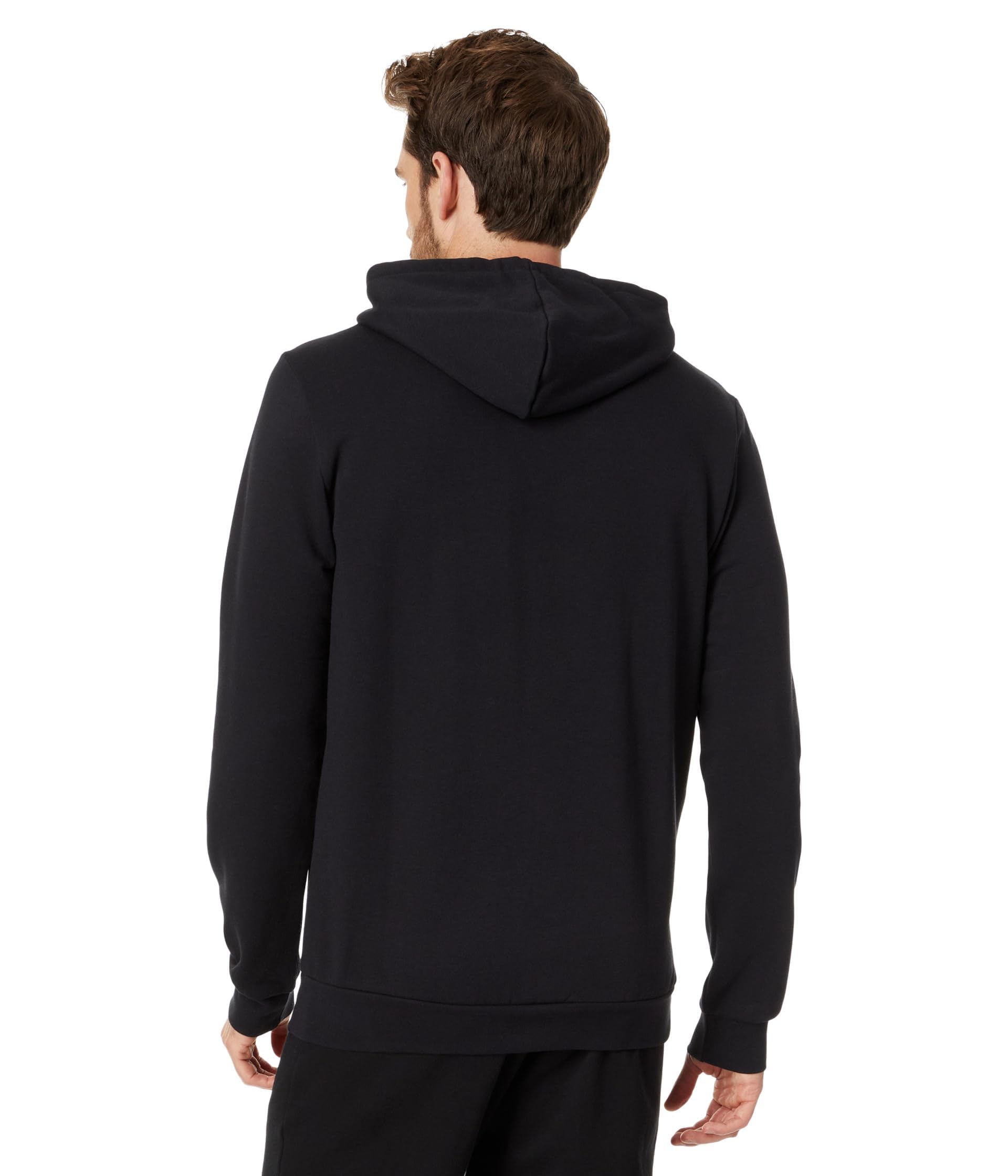 adidas Men's Essentials Fleece Hoodie, Black/White, X-Large