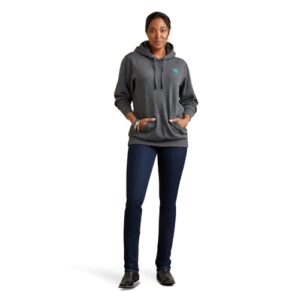 Ariat Female Ariat Logo Hoodie Charcoal Heather Medium