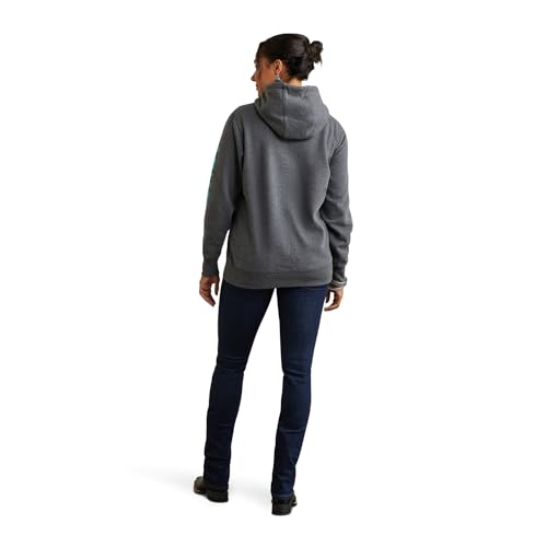 Ariat Female Ariat Logo Hoodie Charcoal Heather Medium