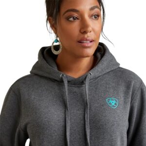 Ariat Female Ariat Logo Hoodie Charcoal Heather Medium