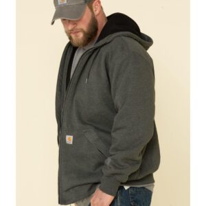 Carhartt mens Hoodie Sweatshirt, Carbon Heather, Medium US