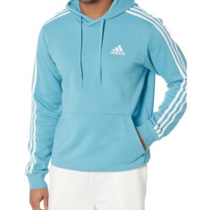 adidas Men's Essentials Fleece 3-stripes Hoodie, Preloved Blue, 3X-Large