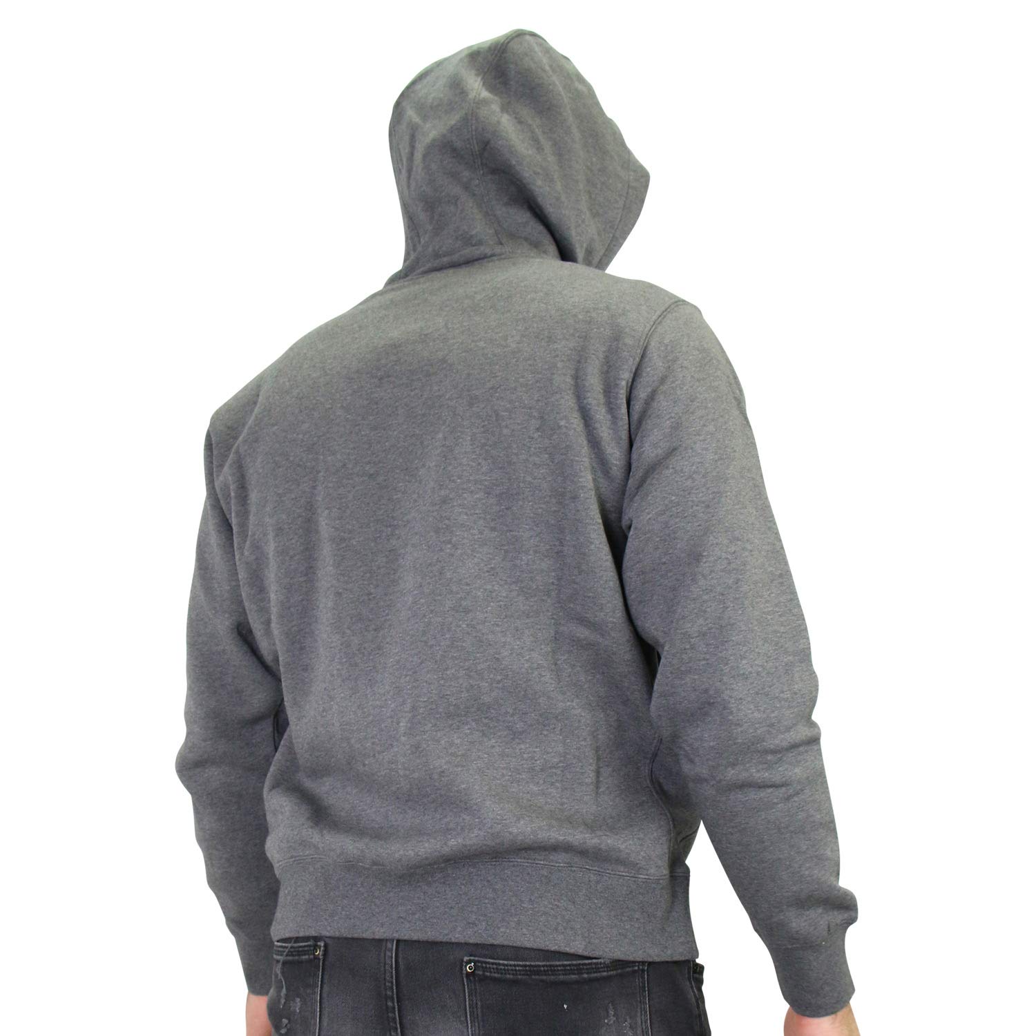 Nike Pull Over Hoodie, Charcoal Heather/Anthracite/White, Large