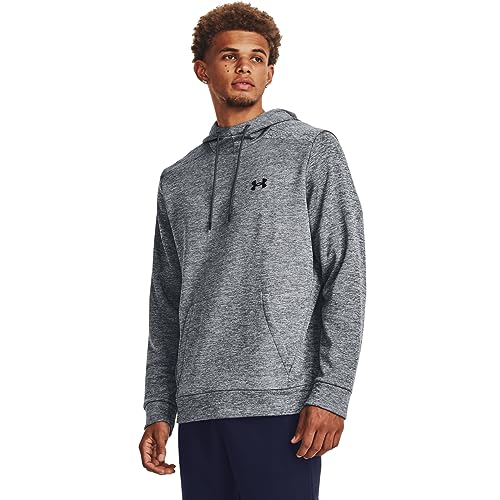 Under Armour Men's ArmourFleece Twist Hoodie, (012) Pitch Gray / / Black, Large