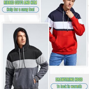 Lulucleaf Mens Hoodies Pullover Long Sleeve Casual Hoodie for Men Hooded Sweatershirt DimGrey Medium