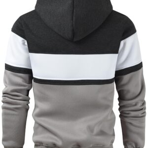 Lulucleaf Mens Hoodies Pullover Long Sleeve Casual Hoodie for Men Hooded Sweatershirt DimGrey Medium