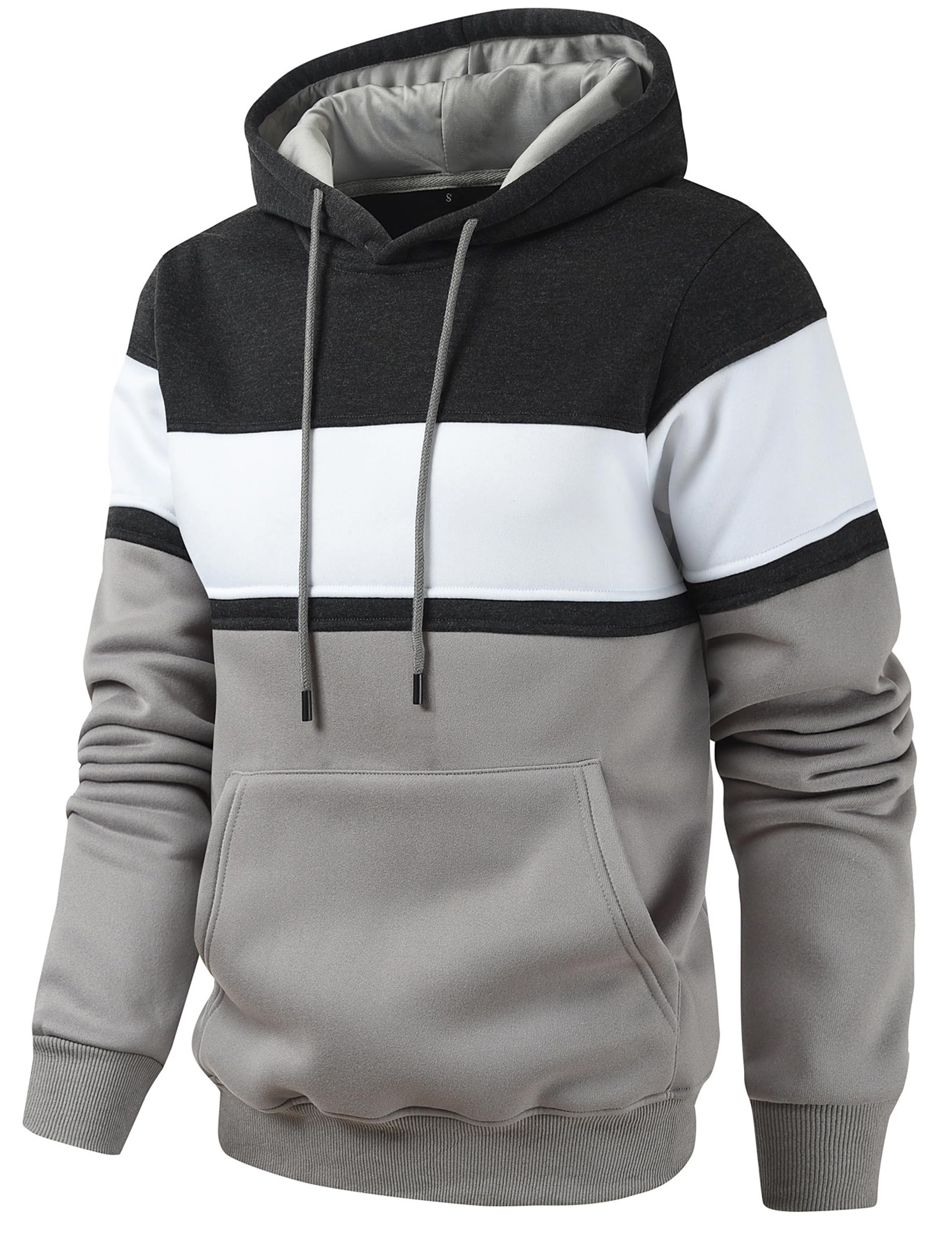 Lulucleaf Mens Hoodies Pullover Long Sleeve Casual Hoodie for Men Hooded Sweatershirt DimGrey Medium