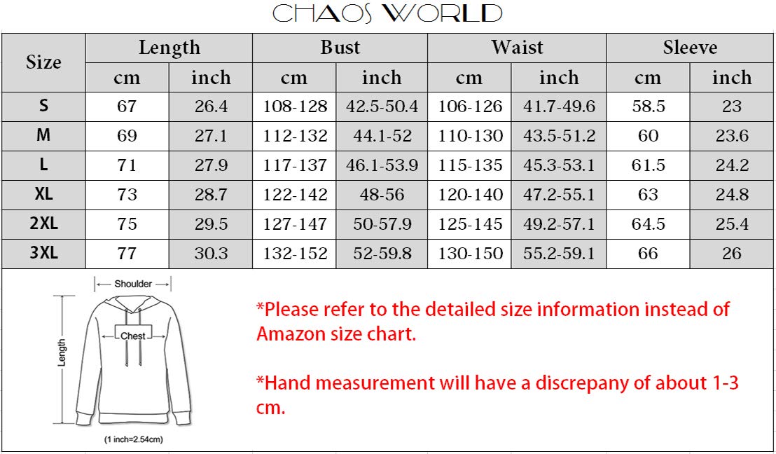 Chaos World Men's Novelty Hoodie Long Sleeves 3D Funny Graphic Print Sweatshirt Pullover(3X-Large,4 Black White Wing)