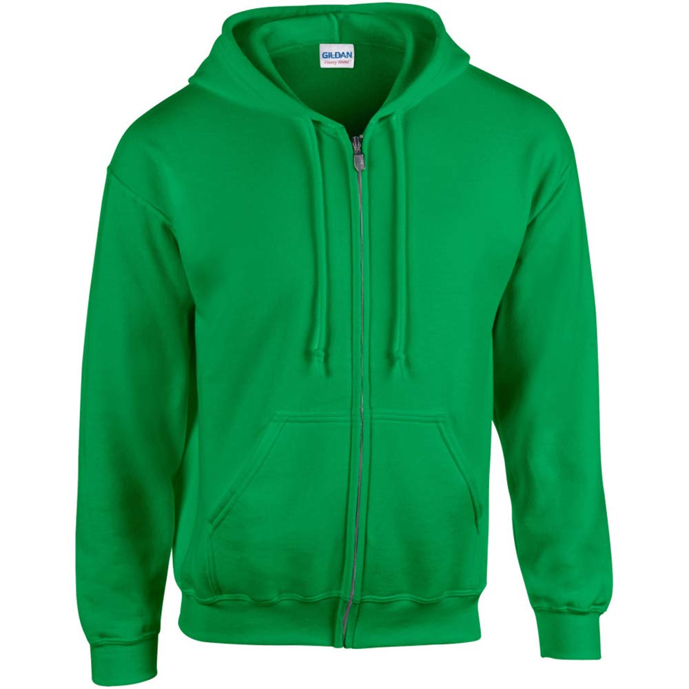 Gildan Adult Fleece Zip Hooded Sweatshirt, Style G18600 Forest Green, XL