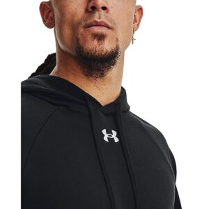 Under Armour Men's Rival Fleece Hoodie, (001) Black / / White, X-Large