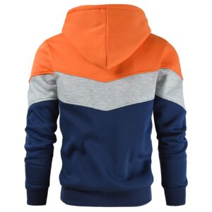 Gesean Men's and women's Novelty Color Block Pullover Fleece Hoodie Long Sleeve Casual Sweatshirt with Pocket