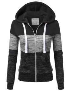 doublju lightweight thin zip-up casual hoodie jackets for womens with plus size