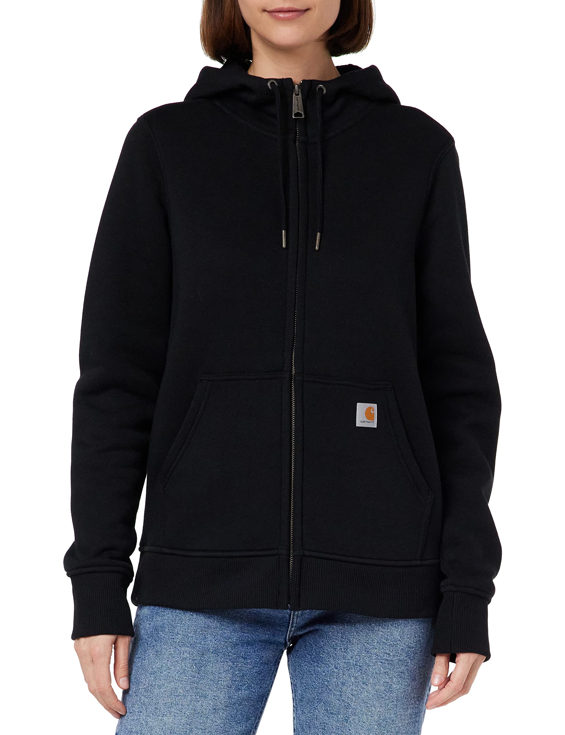 Carhartt Women's Clarksburg Full Zip Hoodie (Regular and Plus Sizes), black, X-Large