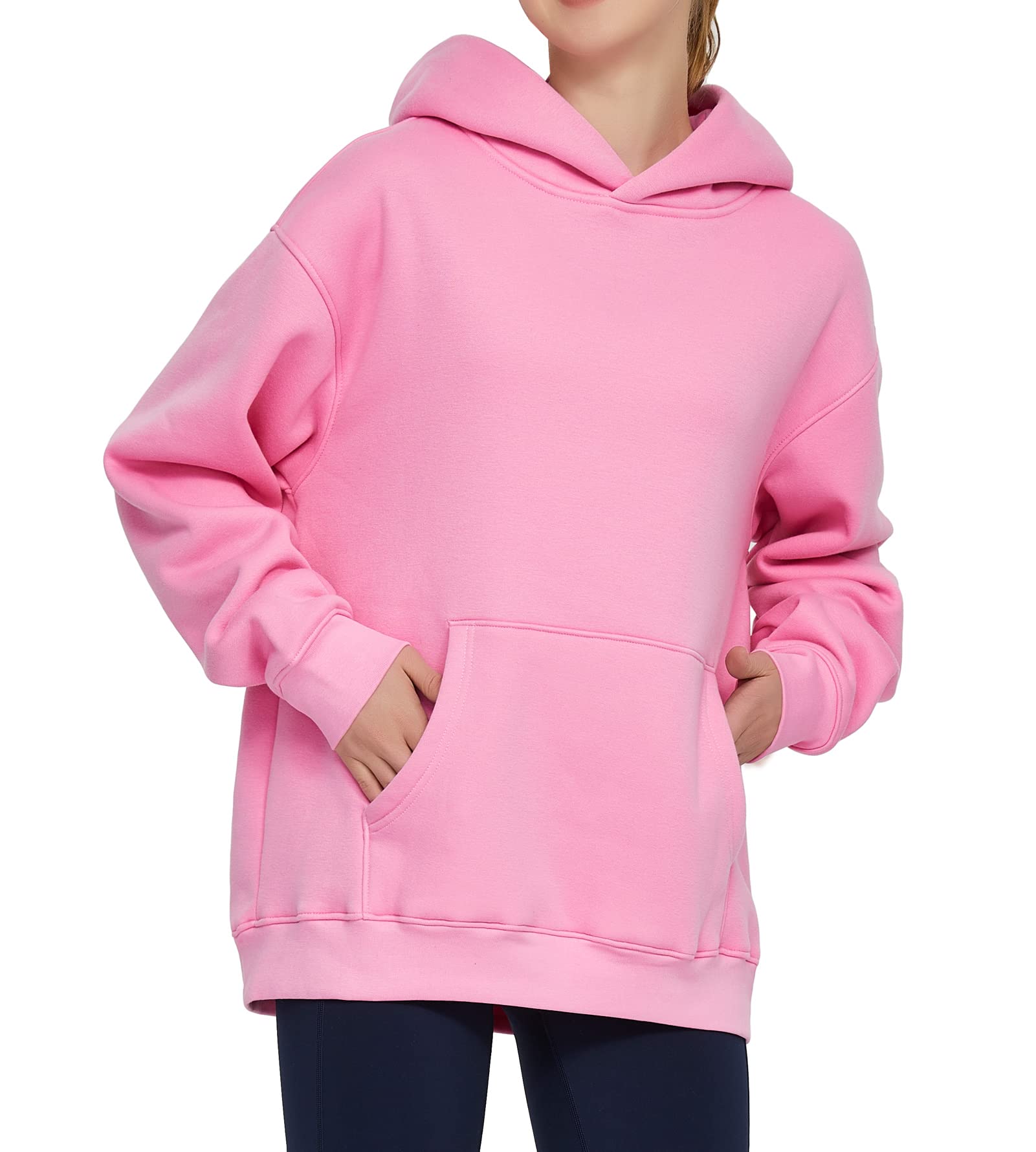 THE GYM PEOPLE Women's Oversized Hoodie Loose fit Soft Fleece Pullover Hooded Sweatshirt With Pockets Pink